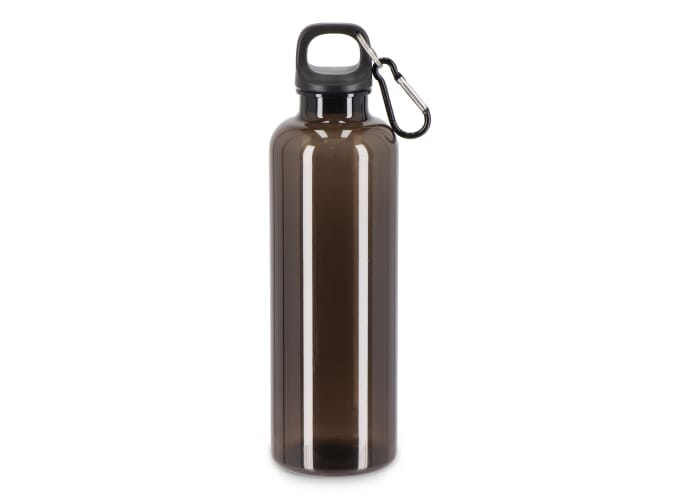 Bouteille promotionnelle 750ml avec mousqueton Noa R-PET Transparent / Noir